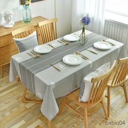 Table Cloth Nordic Minimalist Tablecloth Washable Waterproof and Oil-proof Rectangular Table Cover Restaurant Coffee Restaurant Tablecloth R230731