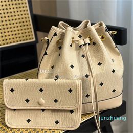 Designer -Bag Women's Bag Fashion Leather Bucket Handbag Vintage Classic Letter Diagonal Handbag Classic Purse
