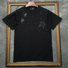 Men's T Shirts DUYOU Top Quality Cotton Short Sleeve Casual Metal Star Printed Men Shirt Tees O-neck Knitted Comfort Women T-shirt