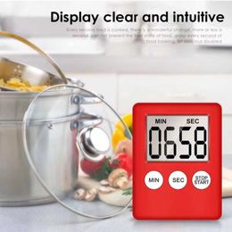 Timers Digital Kitchen Timer Cute Thin Magnetic Countdown Up Cooking Time Clock With Large Display Loud Alarm Strong Magne