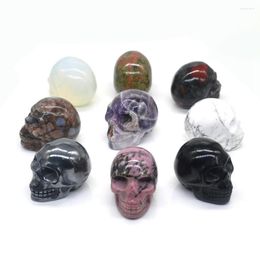 Chains 2 Inch High Quality Gemstone Skulls Carved Crystal Skull Crafts