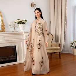 Ethnic Clothing Vestidos Abaya Turkey Muslim Islam Evening Dresses Robe Djellaba Femme Morocco Women Embroidery Dubai Kaftan Turkish Modesty