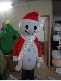 Stage Performance Red Hat Snowman Mascot Costume Cartoon theme fancy dress Ad Apparel costume Play dress