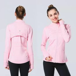 Women new Yoga hooded Jacket Outfit Solid Colour spring autumn Waist Tight Fitness Jogging Sportswear 2023 hot Slim long sleeve Stand Collar clothes 15 styles