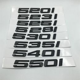 ABS 520i 523i 525i 528i 530i 535i 540i 550i Trunk Lid Rear Emblems Badge Black Letters For BMW 5-Series E60 E61 F11 Emblem1897