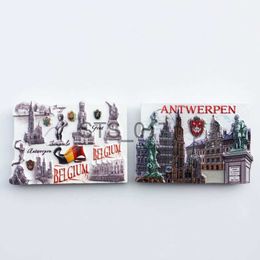 Fridge Magnets Belgium Antwerp network red attractions collection travel commemorative crafts refrigerator stickers x0731