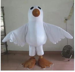 Factory sale hot adult pigeon dove white bird mascot costume for adult to wear for sale