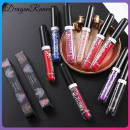 Lip Gloss 10 Colours Shiny Metal Turizing Black Blue Glitter Lipstick Cosmetics Liquid Halloween Festival Lipgloss