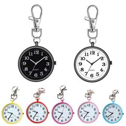 Party Favor Portable Digital Quartz Watch Keychain Waterproof Nurse Pocket Watch XMAS Gift Key Chain Creative Party Supplies Gifts Q378