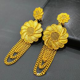 Dangle Earrings Dubai 24K Gold Plated Tassel DD10196