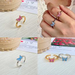 30/pcs New Creative Butterfly Ring Opening Adjustable Hand Ring Wedding Ring Women's Simple Ring Jewellery Gift Ring Wholesale