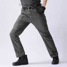 Men's Pants Plus Size 6XL Cargo Pants Men's Multi Pocket Outdoor Tactical Sports Pants Military Waterproof Quick Dry Elastic Hiking Traveller Z230731