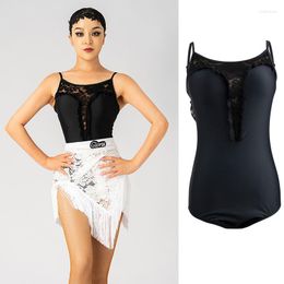 Stage Wear Sexy Latin Tops Women Tango Dancing Outfit Salsa Bodysuit Backless Ballroom Practise Costume Tap Dancewear DL9418