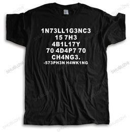 Mens t Shirts Cotton High Quality Tshirt Men Summer Loose Cool Tees Science Hawking Nerd Geeg Bigger Size Homme O-neck Tee-shirt Plus