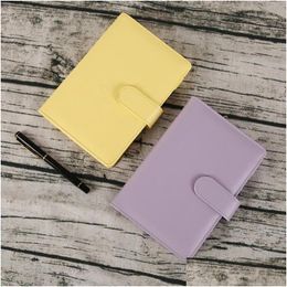 Notepads Pu Leather Er Notebook Clip A5 A6 Empty Notebooks Ers Without Paper Refillable Faux Leathers Case Spiral Planners For Filler Otjvi