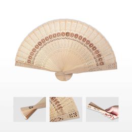 Chinese Style Products Personalised Engraved Wood Folding Hand Fan Wooden Fold Fans Customised Wedding Party Gift Decor Favours Bag