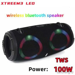 Portable Speakers Portable Waterproof High Bluetooth Colorful Light Wireless Subwoofer Stereo Surround FM Boom R230731