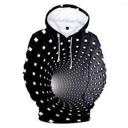 Men's Hoodies Solid Sweater 3d Printing Round Neck Long Shirts Top Blouse Hooded Pullovers High Sleeve Sweatshirt Kanga Pocket