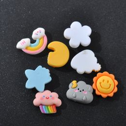 Cute Weather Clouds Croces Charms rainbow sun sunflower stars Shoes Accessories Kids Adults Party Favor Gifts