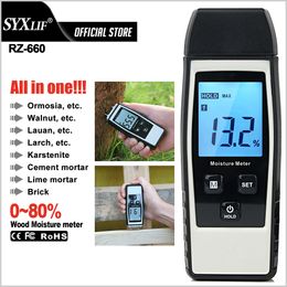 Moisture Metres SYXLIF Wood Moisture Metre Plant/Paper Humidity Tester Wall Hygrometer Wood / Timber Damp Detector Concrete Wood Moisture Metre 230731