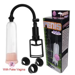 Massage penis pump Enhancement Extender sex toy for mens Masturbators Trainer Vacuum Adult Tool