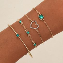 Link Bracelets Ins Vintage Set 4 Pieces