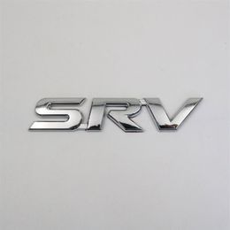 For Toyota SRV Emblem 3D Letter Chrome Silver Car Badge Logo Sticker241b