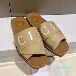 Fashion Women Sandals Embroidered Slippers Ladies Flip Flops Loafers Black White Blue Pink Brown Green Slides Shoes