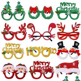 Christmas Decorations Glasses Santa Claus Xmas Tree Eyeglasses P O Prop Party Decoration Supplies 40 Designs Optional Drop Delivery Dhi1X