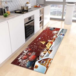 Carpets Doormat Kitchen Entrance Carpet Bedroom Door Decor Carpet Home Floor Aisle Balcony Bathroom Anti-skid Foot Mat Merry Christmas R230731