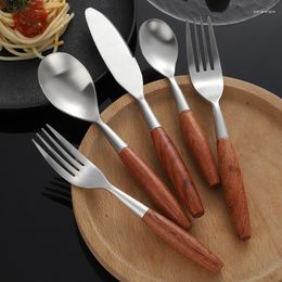 Dinnerware Sets Stainless Steel Western Knife Fork And Spoon Set Retro Home Restaurant Dessert Cutlery