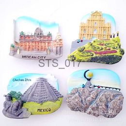 Fridge Magnets Neville Macau Europe Vatican Mexico Fridge Magnet Souvenir 3D Resin Refrigerator Stickers Home Decoration Accessories Gift Ideas x0731