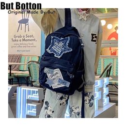 School Bags Boy Men Large capacity backpack schoolbag student Gothic punk Y2K girl harajuku subculture woman Streetwear denim computer bag 230729