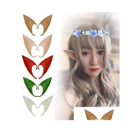 Party Masks Latex Pointed False Ear Fairy Cosplay Masquerade Costume Accessories Angel Een Elf Ears P O Props Adt Kids Halloween Dec Dhrxu