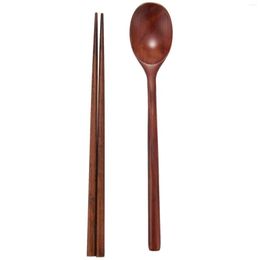 Bowls Handmade Jujube Tree Wooden Korean Dinnerware Combinations Utensil 5 Set Of Spoons And Chopsticks