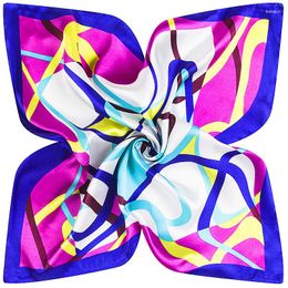 Scarves 14colors 60cm Scarf For Ladies Fashion Women Luxury Hijab Silk Satin Shawl Scarfs Lily Foulard Square Headscarf