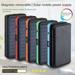 Cell Phone Power Banks 20000mAh Solar Power Bank Waterproof Outdoor Camping Portable Folding Solar Panels 5V 2A USB Output Device Sun Power For Phone L230731