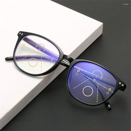 Sunglasses Progressive Multifocal Reading Glasses Blue Light Blocking Computer For Men Women Spring Hinge Readers Eyewear 1.0- 4.0