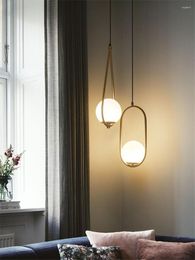 Pendant Lamps Luxury Water Drop Ring Lights Designer Nordic Bedroom Living Room Modern Minimalist Study Hanging E27 Fixtures