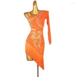 Stage Wear High-end Custom Latin Dance Dress Female Sleeveless Advanced Rhinestones Chacha Tango Costume Adult