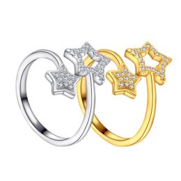 Hot selling S925 sterling silver five-pointed star ring in Japan, South Korea, Europe and America