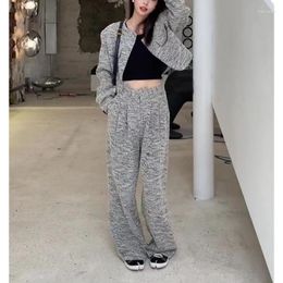 Women's Trench Coats Online Celebrity Age Reducing Fashion Set Early Autumn Suit Small Jacket Straight Tube Casual Pants Two-Piece Slimm