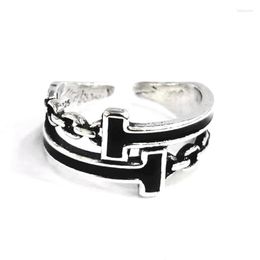 Wedding Rings Korean Charm Black Letter For Women Female Finger Romantic Birthday Gift Girlfriend Jewelry
