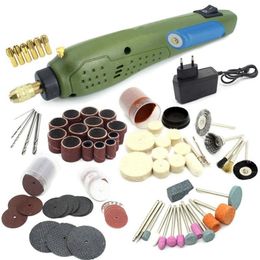 Professional Drill Bits Mini Power Rotary Tool Electric Grinding Accessories Set For Dremel Engraving Machine Kit-Eu Plug271V