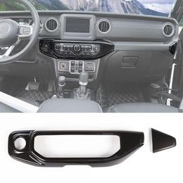 Carbon Fiber Air Condition Panel Trim Cover For Jeep Wrangler JL 2018 Factory Outlet High Quatlity Auto Internal Accessories316l