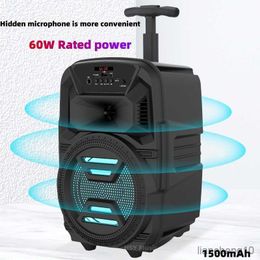 Portable Speakers Bluetooth High-power Home Party Outdoor Portable Wireless Column Microphone Remote Control R230731