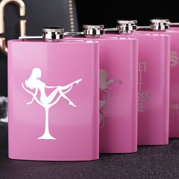 Tumblers Pocket Portable Stainless Steel Hip Flask 8oz Wine Mug Wisky Bottle with Box Mini Drinkware Alcohol for Drinker Lady Gift 230731