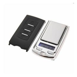 Keychains Lanyards Car Key Design Scales 100G 200G X 0.01G Mini Electronic Digital Jewellery Scale Nce Pocket Gramme Lcd Display Drop De Ot9E3