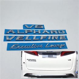 For Toyota ALPHARD VELLFIRE Executive Lounge V6 Rear Trunk Emblem Logo Badge Decal Sticker314E
