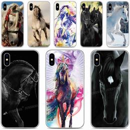 Cell Phone Cases Soft Silicone Running Horse Phone Case For OPPO Find X2 Pro A9 A8 A5 A31 2020 A91 AX5S Realme 5 6 X50 Reno A 3 Pro A52 A72 Cover x0731